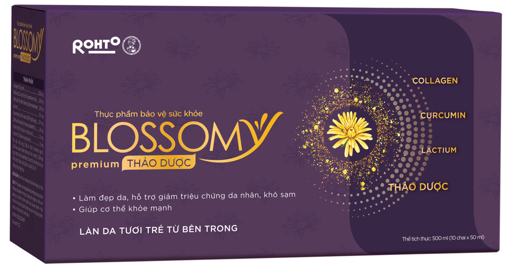 Thực phẩm bảo vệ sức khỏe giúp giảm stress ngủ sâu sáng khỏe da Blossomy Premium Collagen Thảo Dược